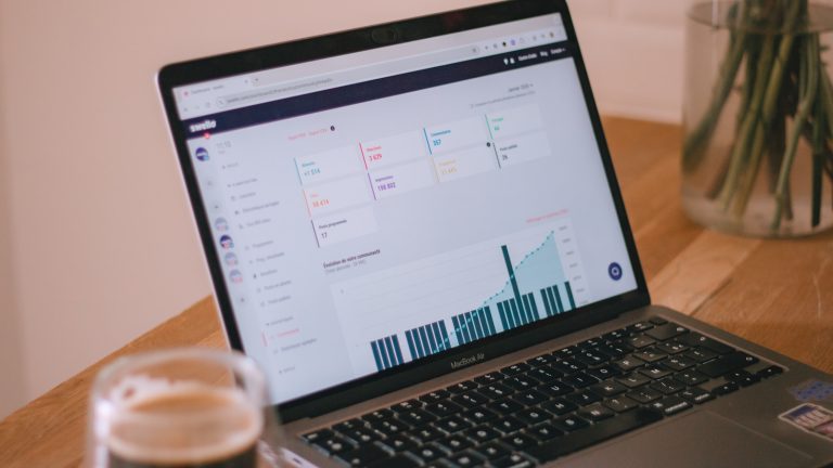 Developer workspace with code and automation dashboards