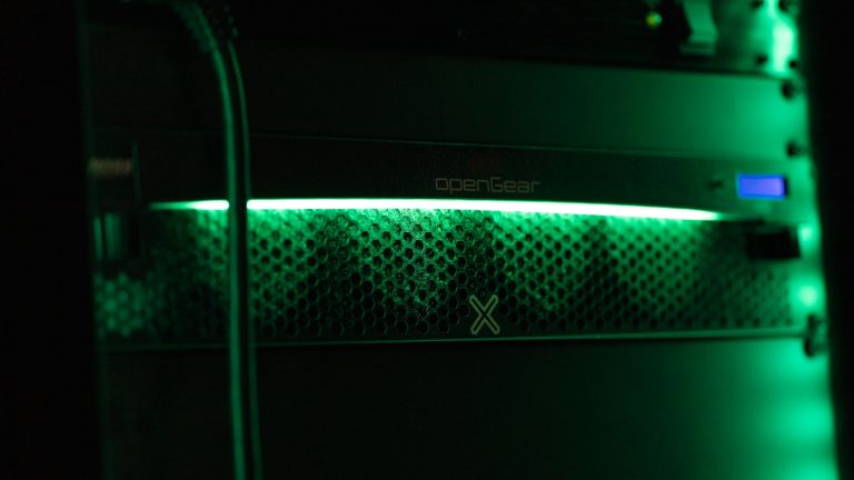 Modern server room representing the infrastructure behind AI systems