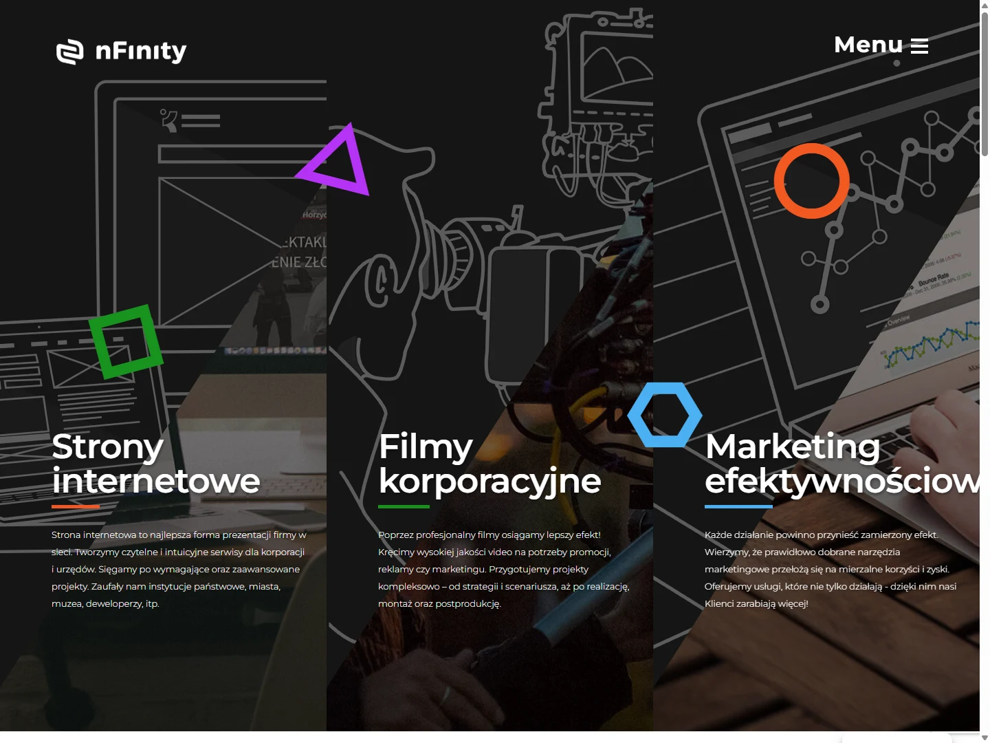 nFinity Kreatywna Agencja on desktop