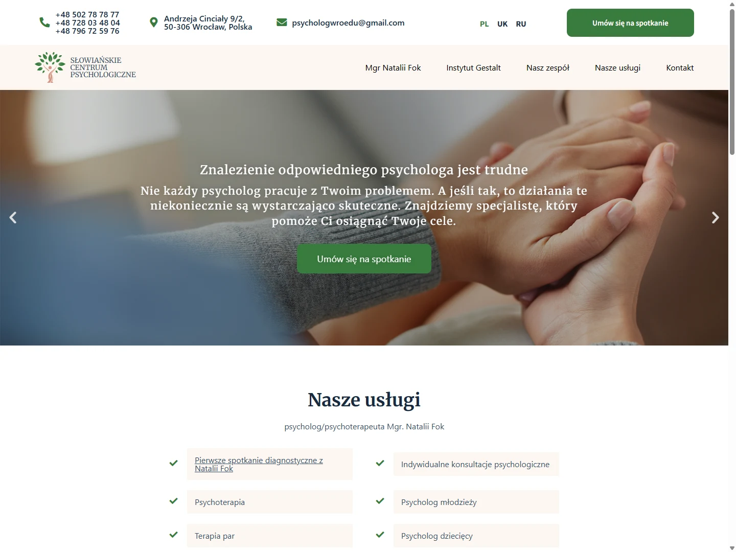 Słowiańskie Centrum Psychologiczne on desktop