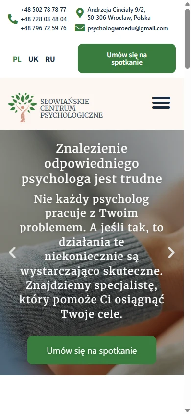 Słowiańskie Centrum Psychologiczne on iPhone