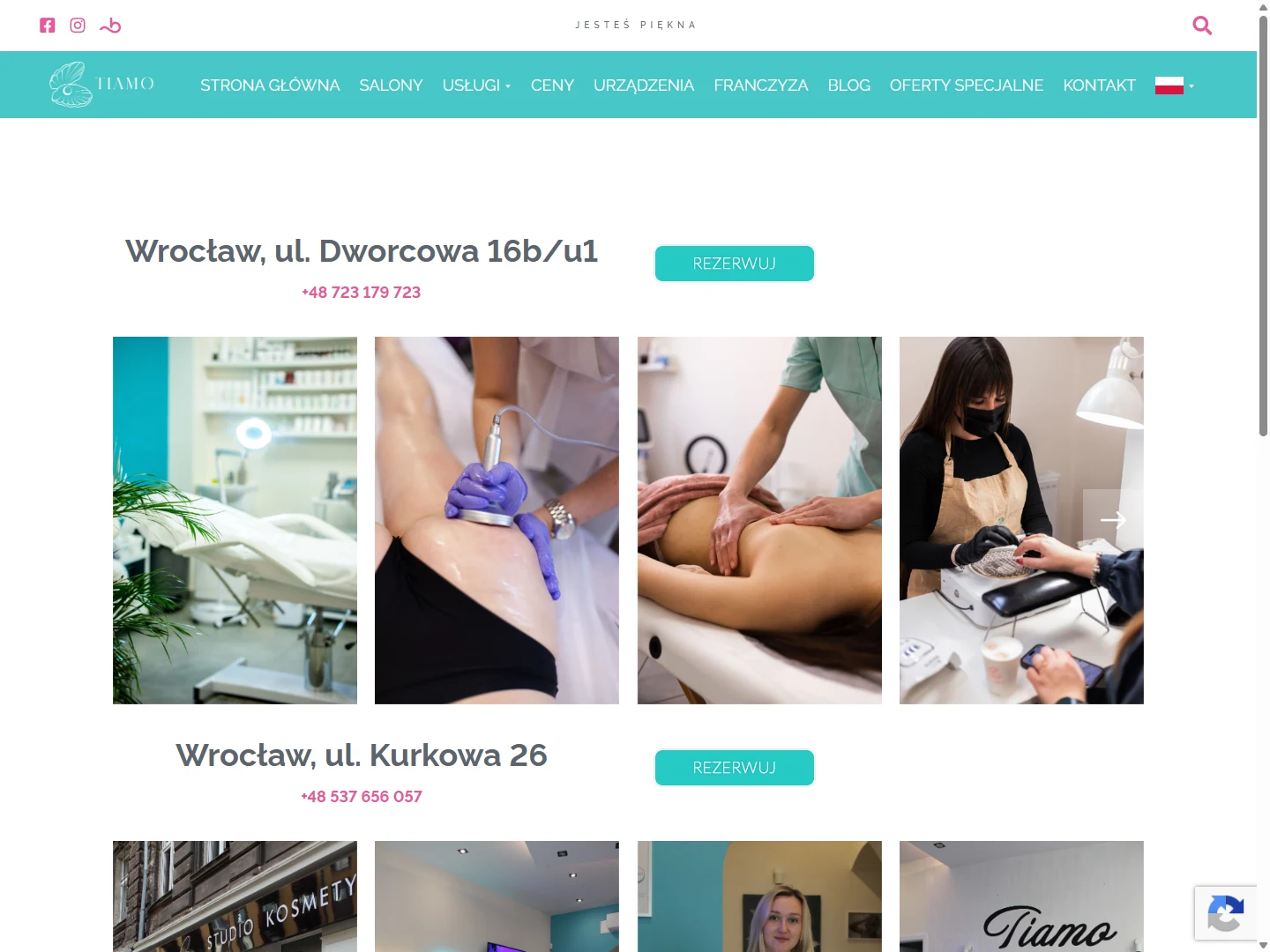 Studio Tiamo — Salon directory — location photography, addresses, telephone numbers and booking links.