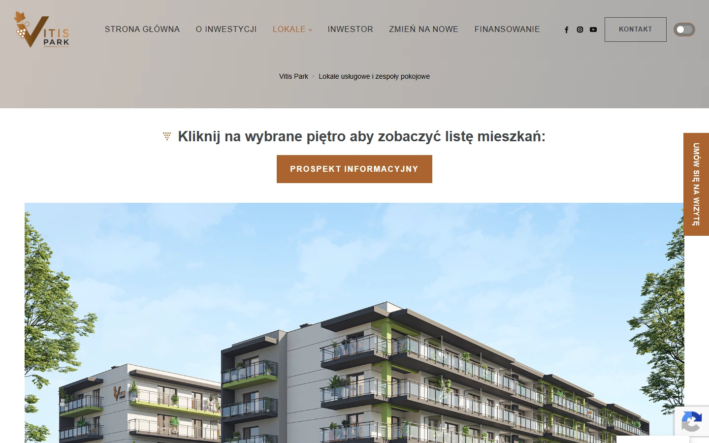 Vitis Park — Wewnętrzna strona i szczegóły interfejsu.